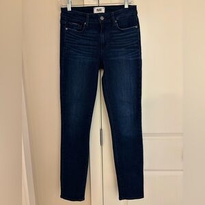 PAIGE Jeans, Dark Wash Mid Rise Skinny Leg with Stretch Size 27